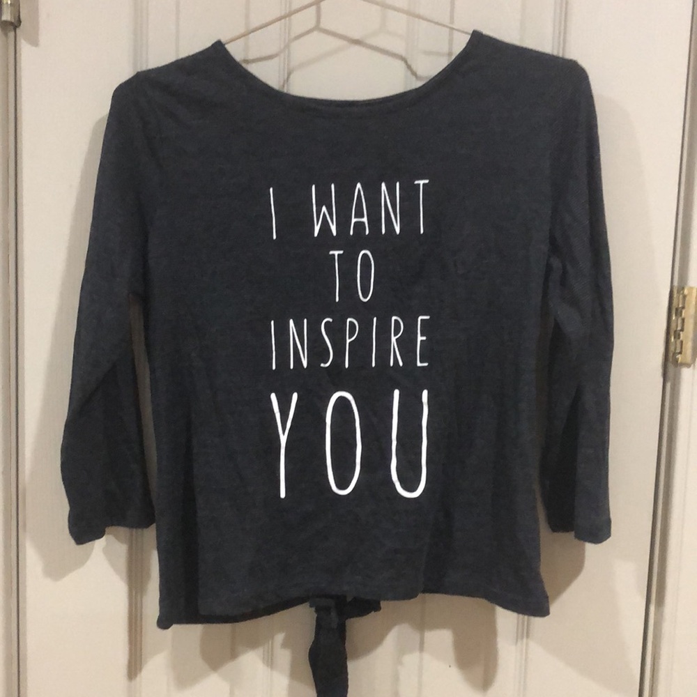 I want to inspire you yoga/lounge top - Picture 1 of 7